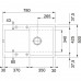 Franke Maris MRG 611-78, 780x500 mm , Küchenspüle Fragranit Graphit 114.0055.693